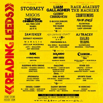 Reading and Leeds line up news | SupaJam / News