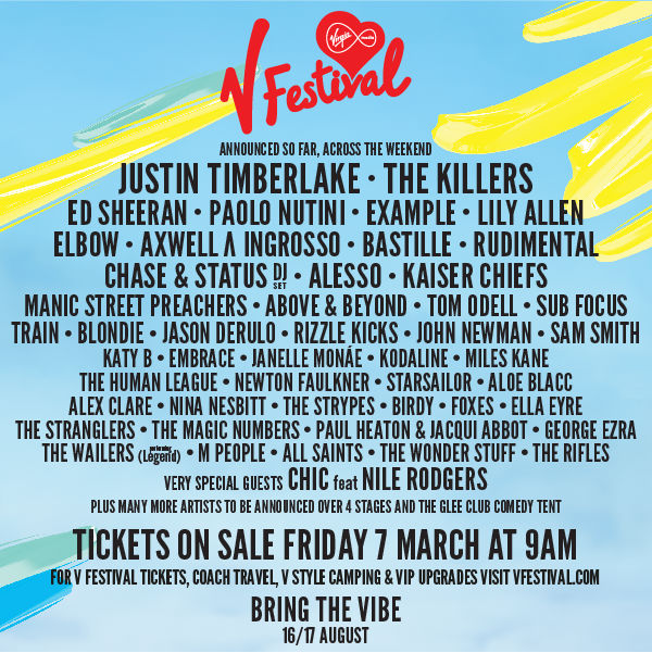 V Festival 2014 line-up announced | SupaJam / News